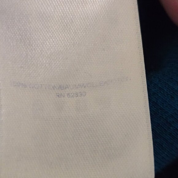 Lands' End 100% Cotton 1/4 Zip Blue Pullover Size L - Picture 6 of 6